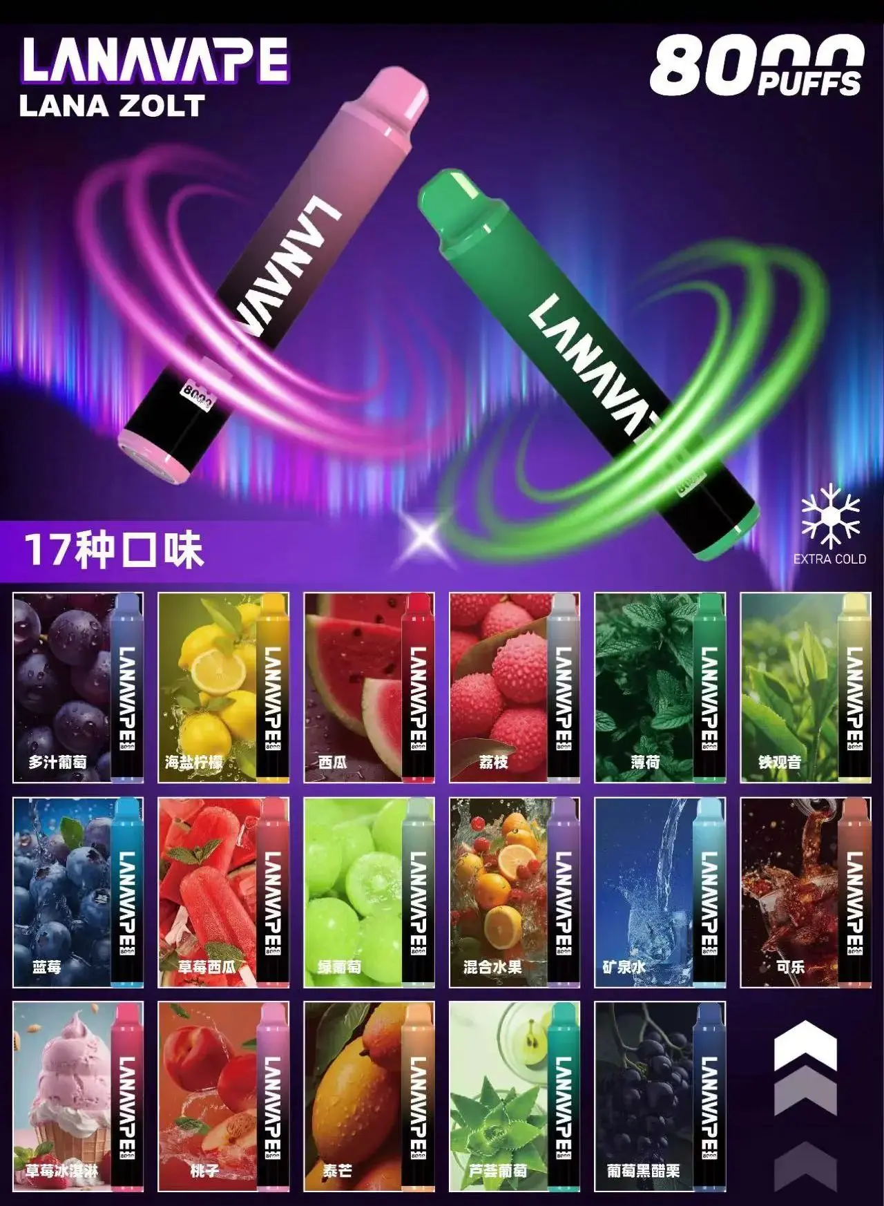 LANA 8000口一次性電子煙 拋棄式煙彈:圖片 2