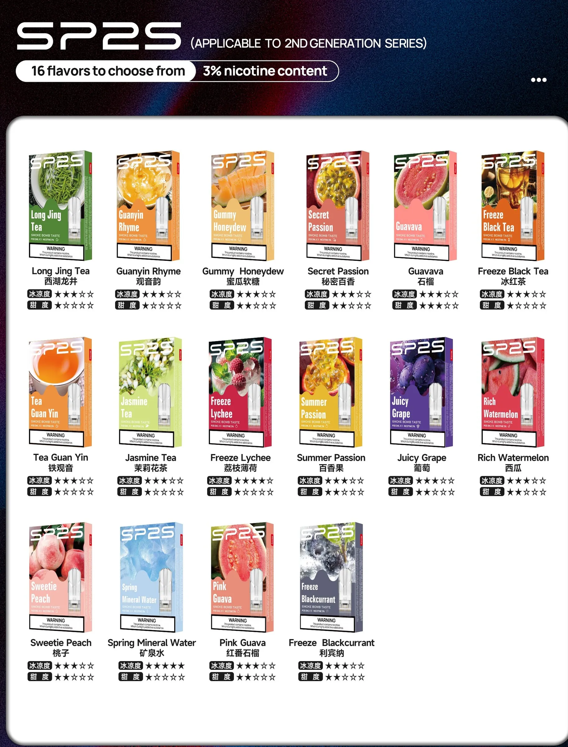 【國際版】新品上市 思博瑞SP2S煙彈 通用一代主機電子煙