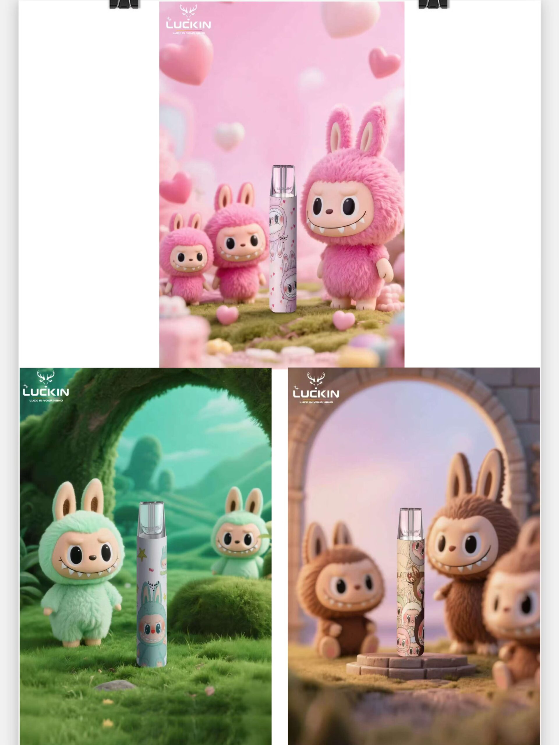 幸運主機 泡泡馬特拉布布Labubu潮玩聯名款 雨段式 通用一代煙彈